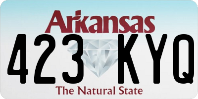 AR license plate 423KYQ