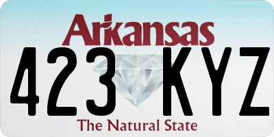 AR license plate 423KYZ