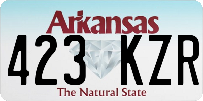 AR license plate 423KZR