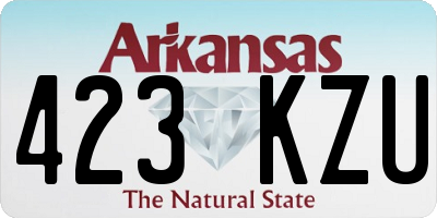 AR license plate 423KZU