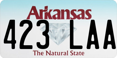 AR license plate 423LAA
