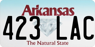 AR license plate 423LAC