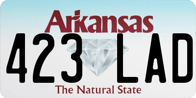 AR license plate 423LAD
