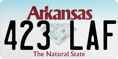 AR license plate 423LAF