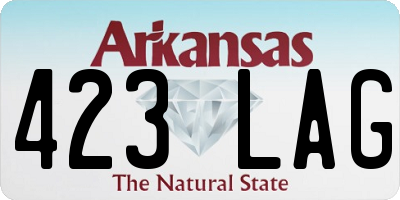 AR license plate 423LAG