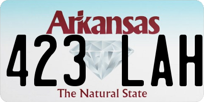 AR license plate 423LAH