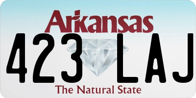 AR license plate 423LAJ