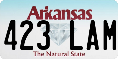 AR license plate 423LAM