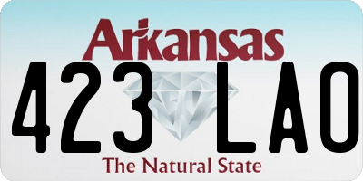 AR license plate 423LAO