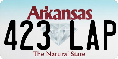 AR license plate 423LAP