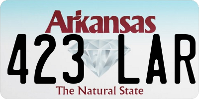 AR license plate 423LAR