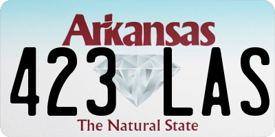 AR license plate 423LAS