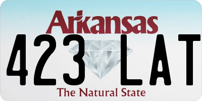 AR license plate 423LAT