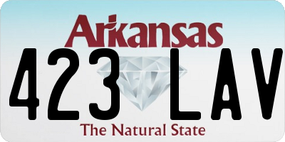 AR license plate 423LAV