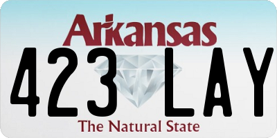 AR license plate 423LAY