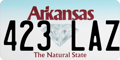 AR license plate 423LAZ