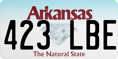 AR license plate 423LBE