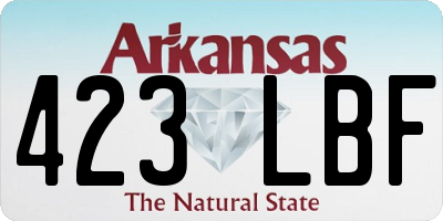 AR license plate 423LBF
