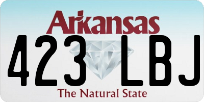 AR license plate 423LBJ