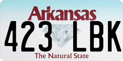 AR license plate 423LBK