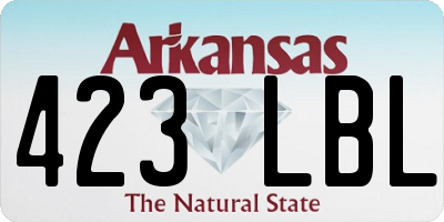 AR license plate 423LBL