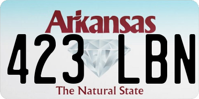 AR license plate 423LBN