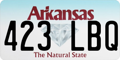 AR license plate 423LBQ