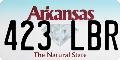 AR license plate 423LBR