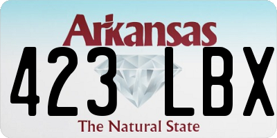 AR license plate 423LBX