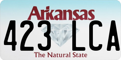 AR license plate 423LCA