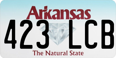 AR license plate 423LCB