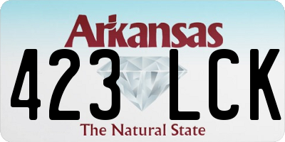 AR license plate 423LCK