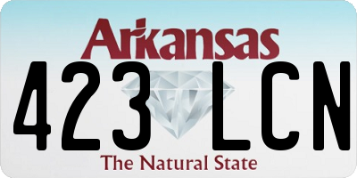 AR license plate 423LCN
