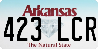 AR license plate 423LCR