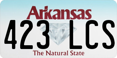 AR license plate 423LCS