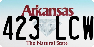 AR license plate 423LCW