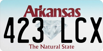 AR license plate 423LCX