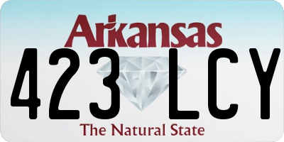 AR license plate 423LCY