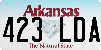 AR license plate 423LDA