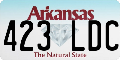 AR license plate 423LDC