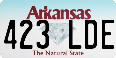 AR license plate 423LDE