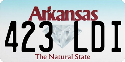 AR license plate 423LDI