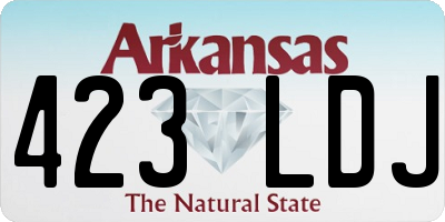 AR license plate 423LDJ