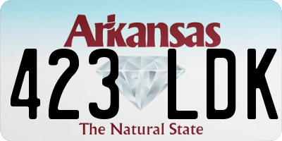 AR license plate 423LDK