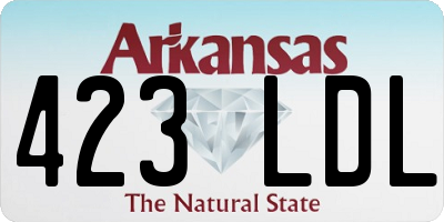 AR license plate 423LDL