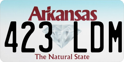 AR license plate 423LDM