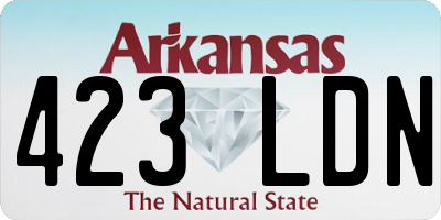 AR license plate 423LDN
