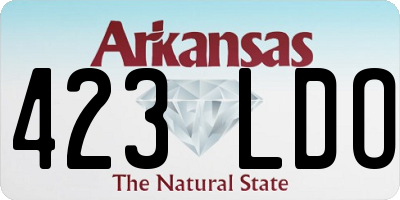 AR license plate 423LDO