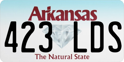 AR license plate 423LDS