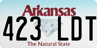 AR license plate 423LDT